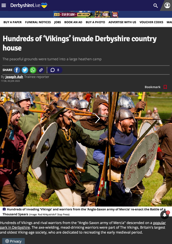 2022-06-26 Hundreds of ‘Vikings’ invade Derbyshire country house - Derbyshire Live.pdf