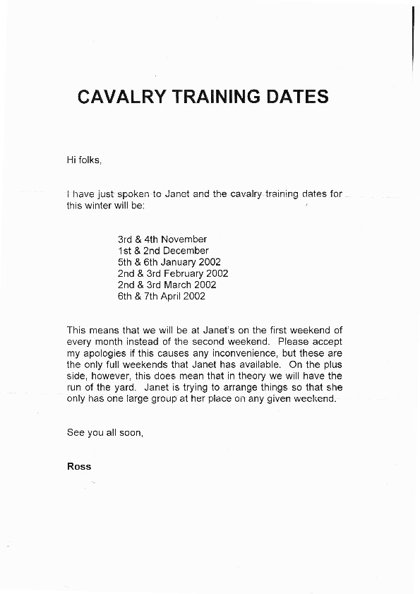 2001 - Cavalry training dates.pdf