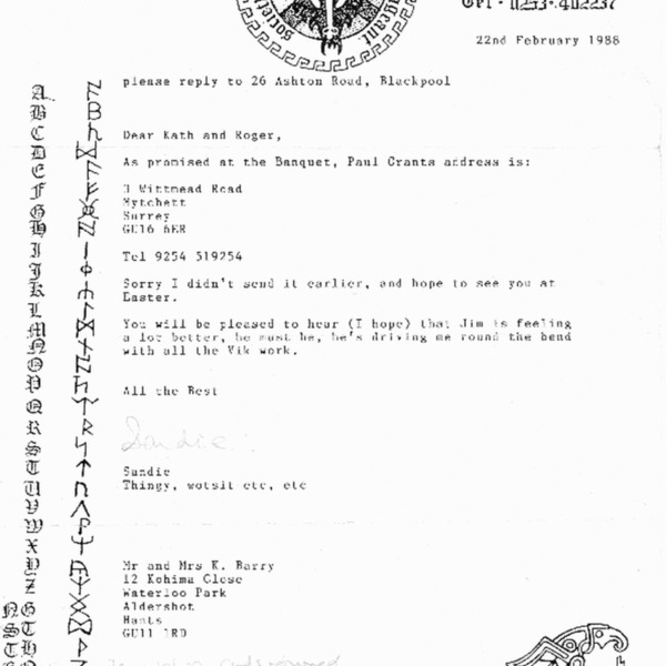 1988 - Letter from Sandie Gillbanks to Kath & Roger Barry.pdf