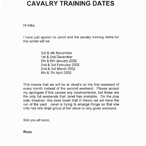 2001 - Cavalry training dates.pdf