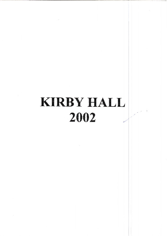 2002 Kirby Hall event pack