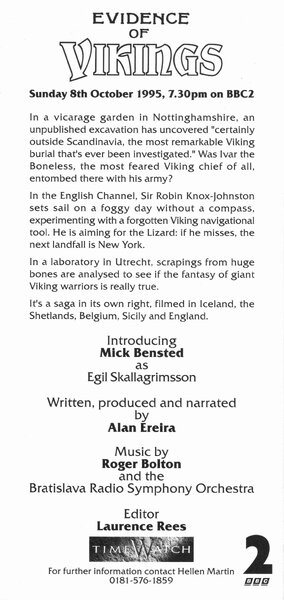 Evidence of Vikings promo card